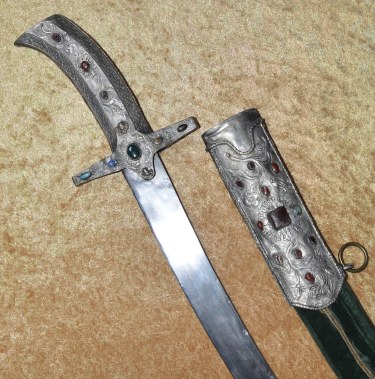 Silver and Jewel-Mounted Hungarian Parade Saber, Last Quarter 19th C