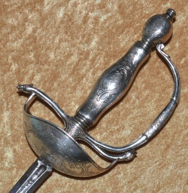 European Silver Boat Hilt Smallsword, 3rd Quarter 18th C