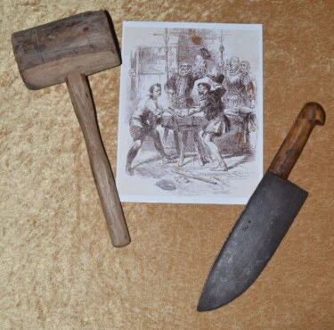European Punishment Cleaver and Mallet, 16th/17th C