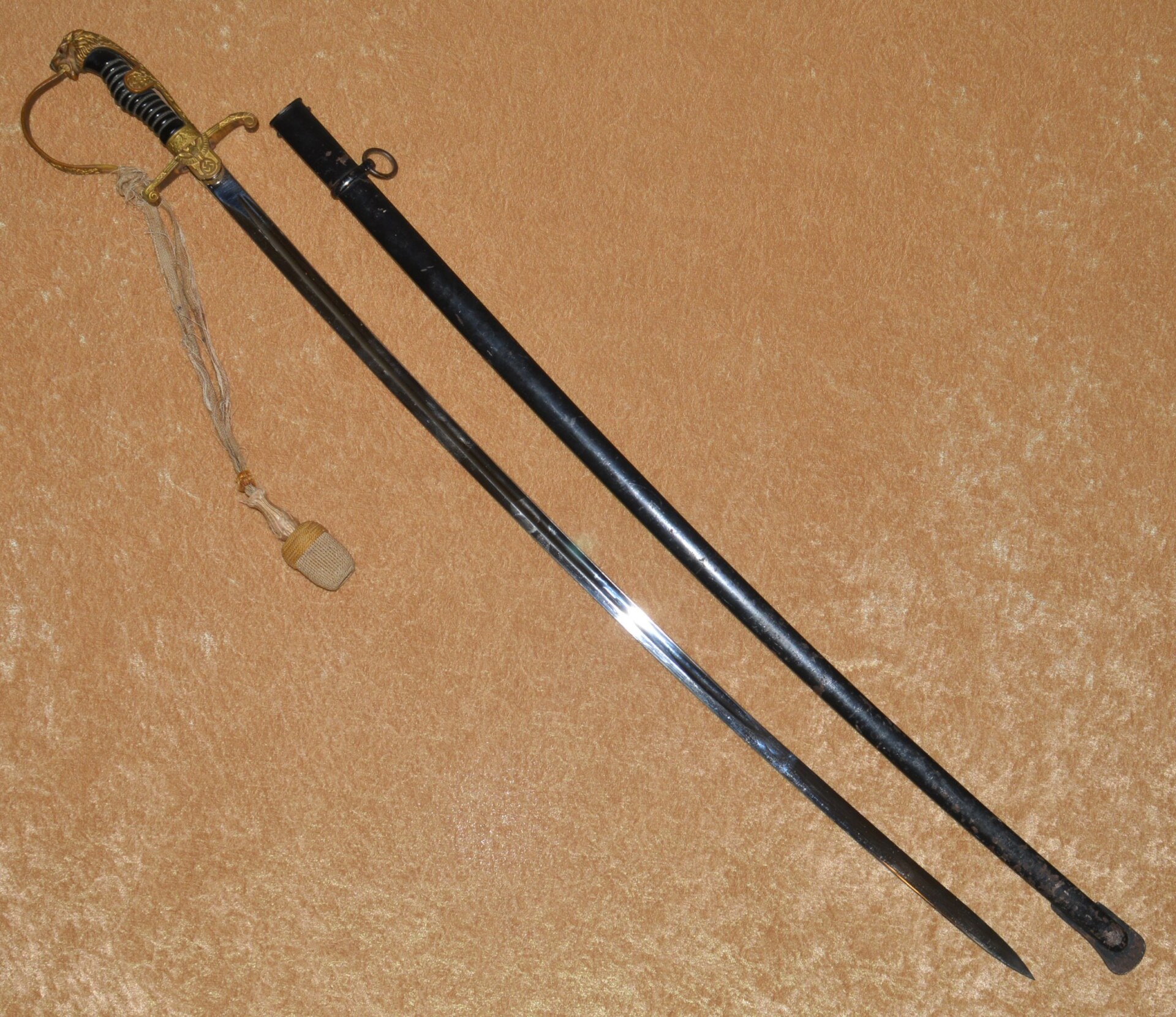 Nazi WWII Army Officer’s Lion Head Saber by Robert Klaas - Image 11