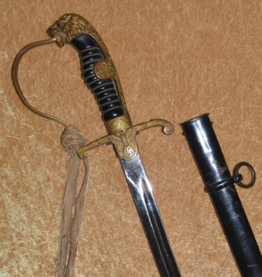 Nazi WWII Army Officer’s Lion Head Saber by Robert Klaas