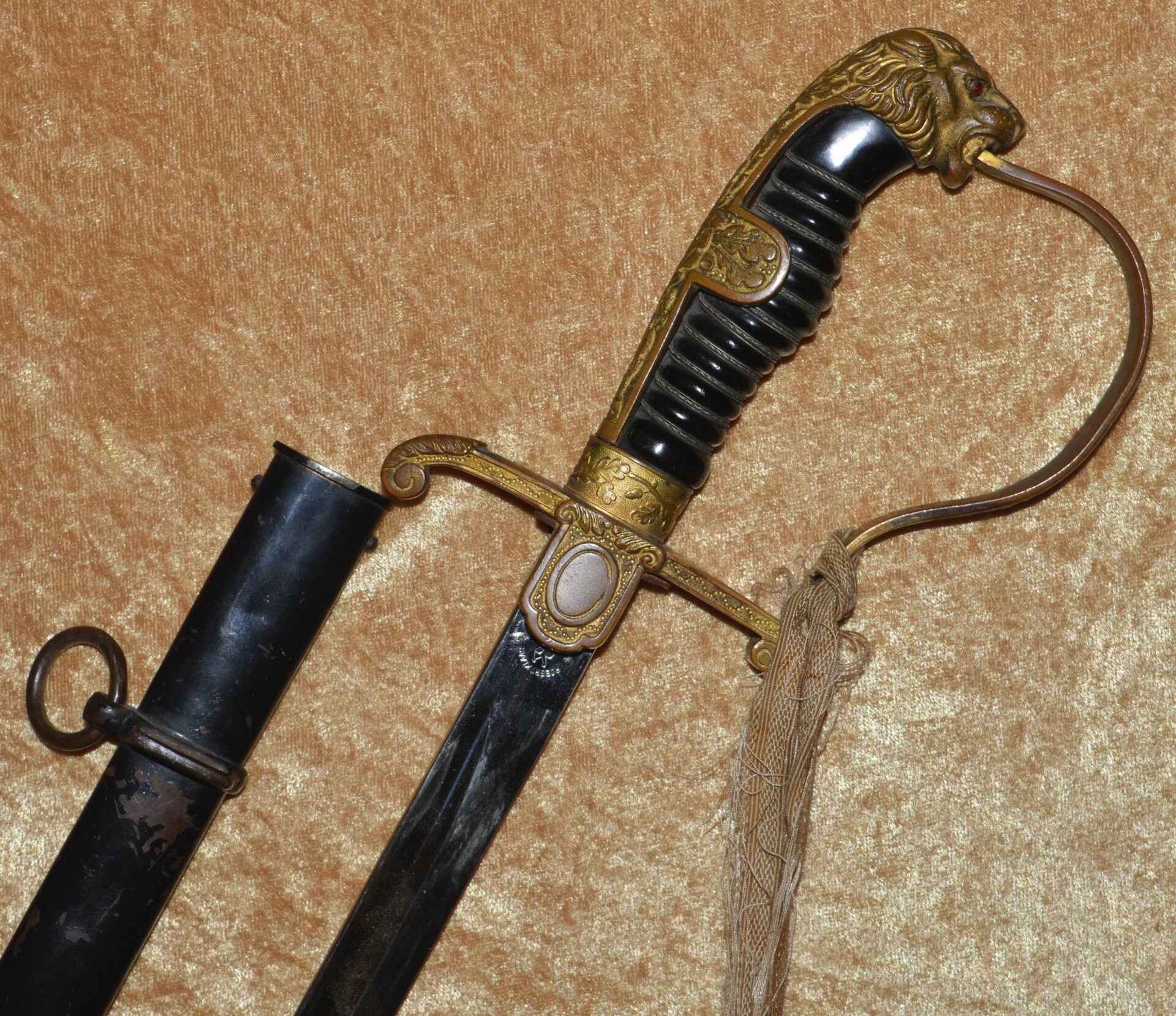 Nazi WWII Army Officer’s Lion Head Saber by Robert Klaas - Image 2