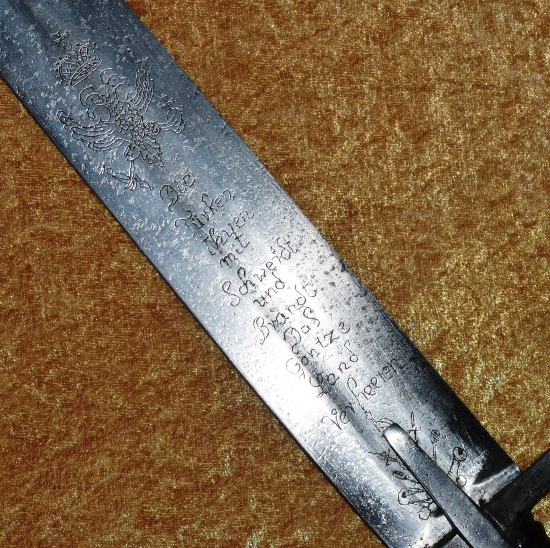Scarce Inscribed Austrian Pallasch, Sword, Late 17th C - Image 5