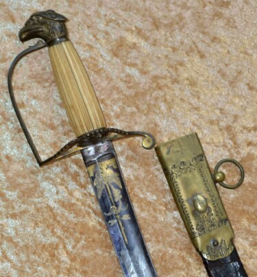High Quality ID’d US Eagle Pommel Infantry Officer’s Saber, ca. 1810