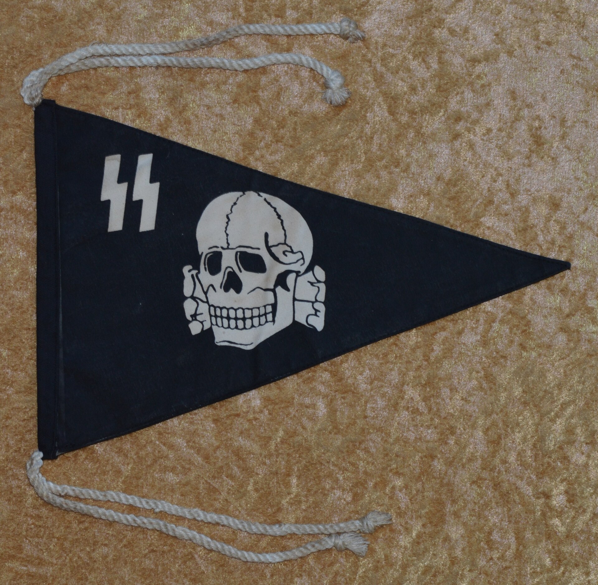 Nazi SS Death Head Vehicle Pennant