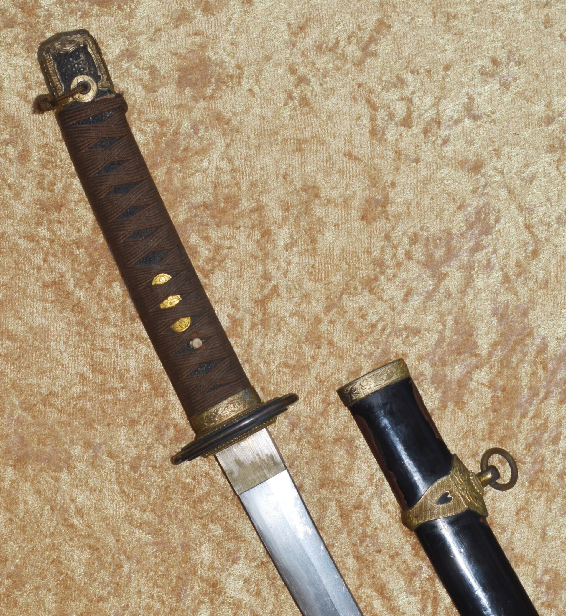 Signed and Dated Japanese WWII Naval Officer’s Kai Gunto Katana - Image 3
