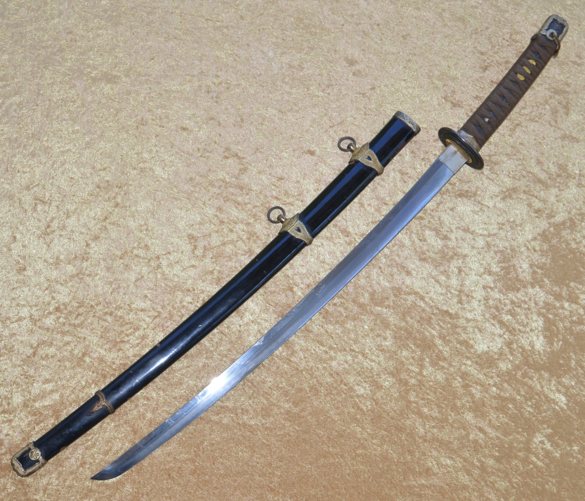Signed and Dated Japanese WWII Naval Officer’s Kai Gunto Katana - Image 17