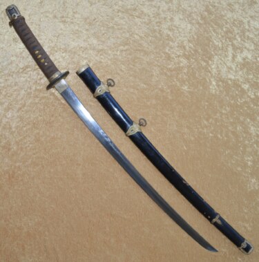Signed and Dated Japanese WWII Naval Officer’s Kai Gunto Katana