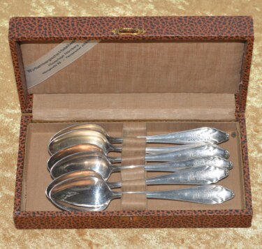 German WWII Silver Spoon Set from U-2513 Officer’s Mess