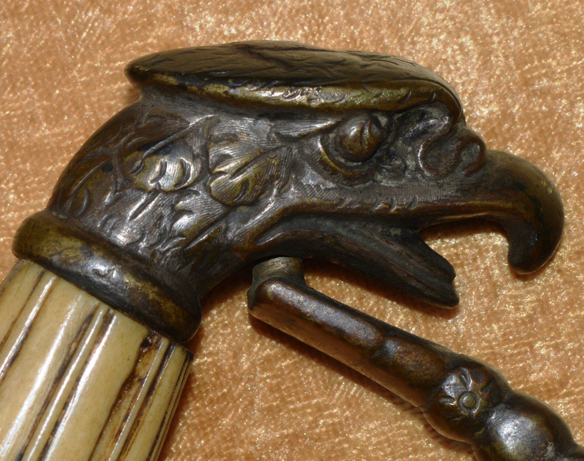 American Eagle Head Mounted Artillery Officer’s Saber, ca. 1810 - Image 5