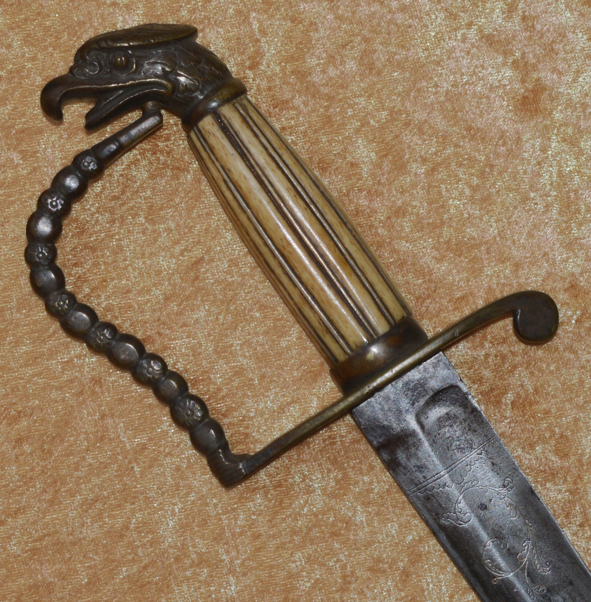 American Eagle Head Mounted Artillery Officer’s Saber, ca. 1810 - Image 2
