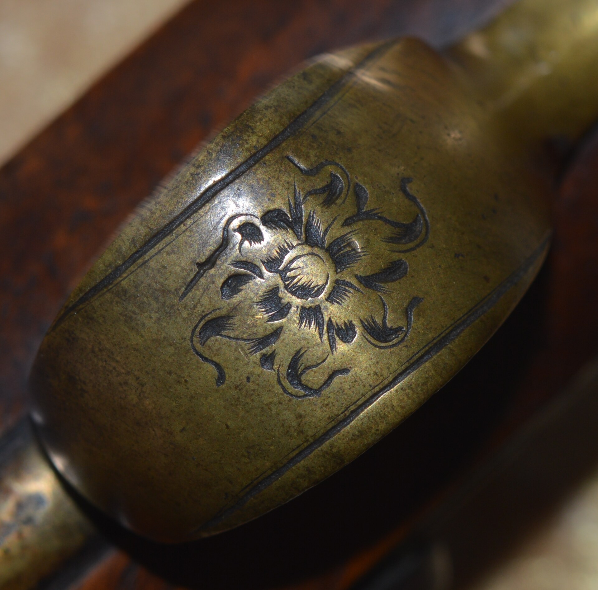 English Brass Barrel Flintlock Pistol, Late 18th C - Image 9