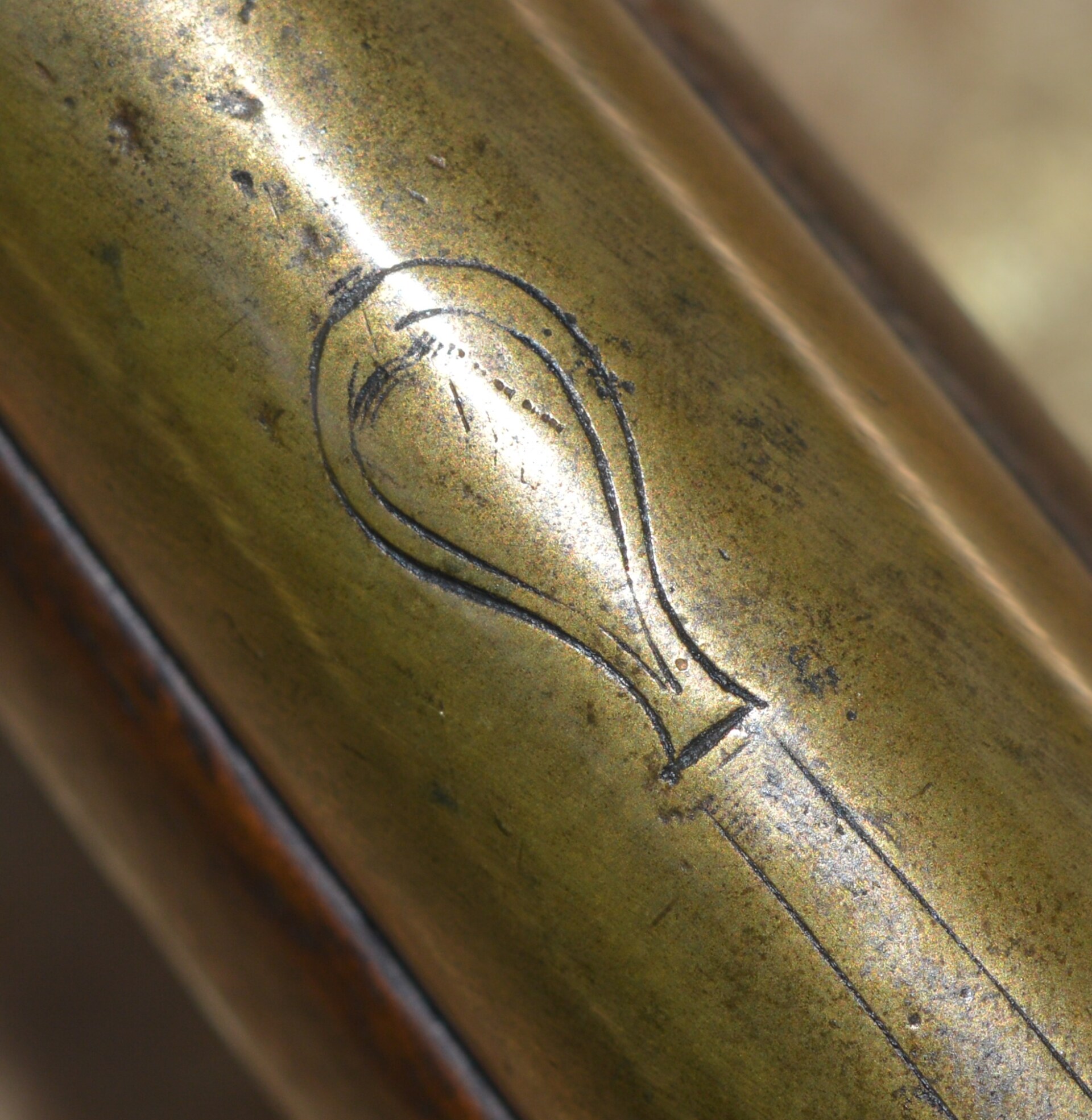 English Brass Barrel Flintlock Pistol, Late 18th C - Image 10