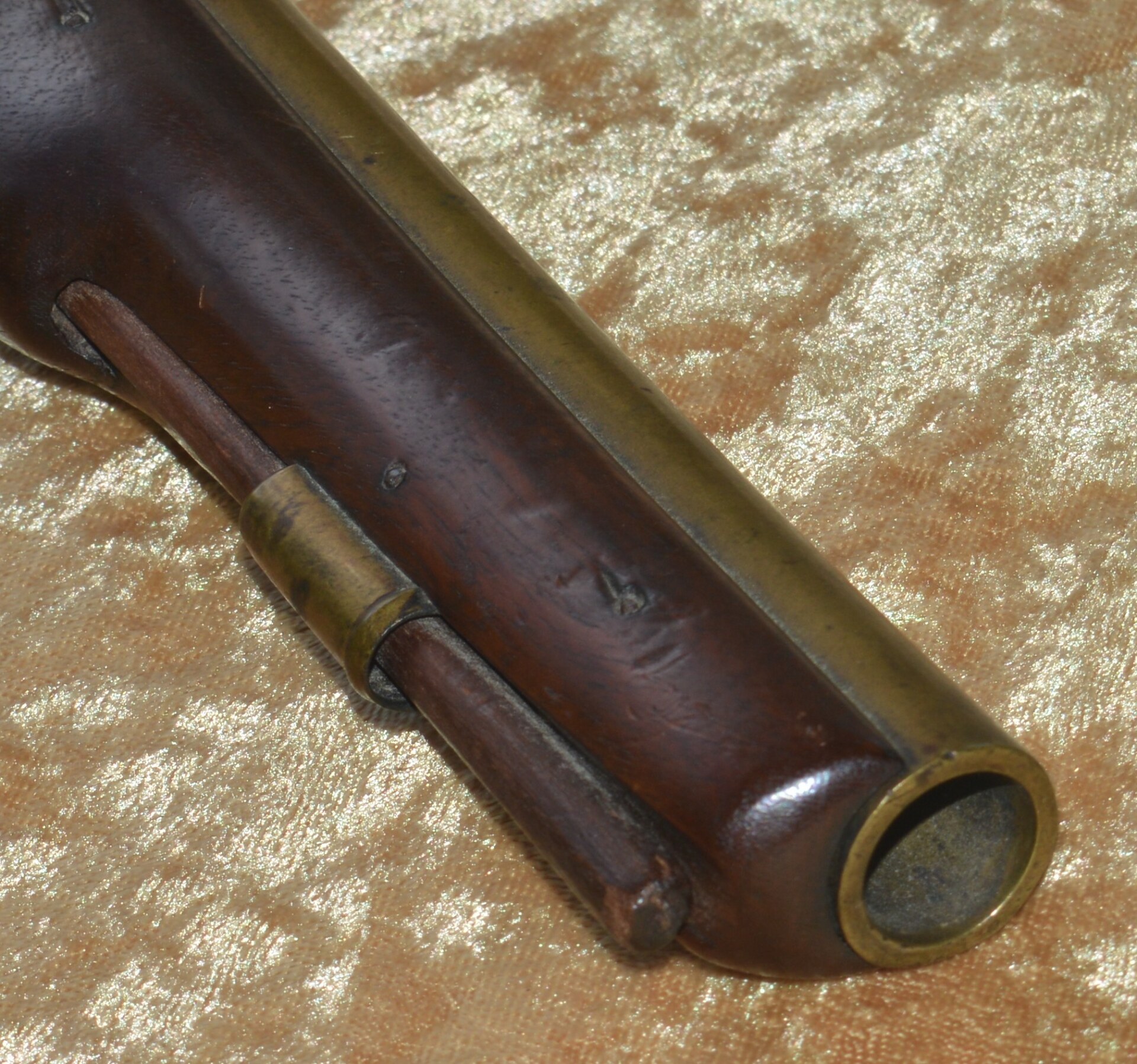 English Brass Barrel Flintlock Pistol, Late 18th C - Image 12
