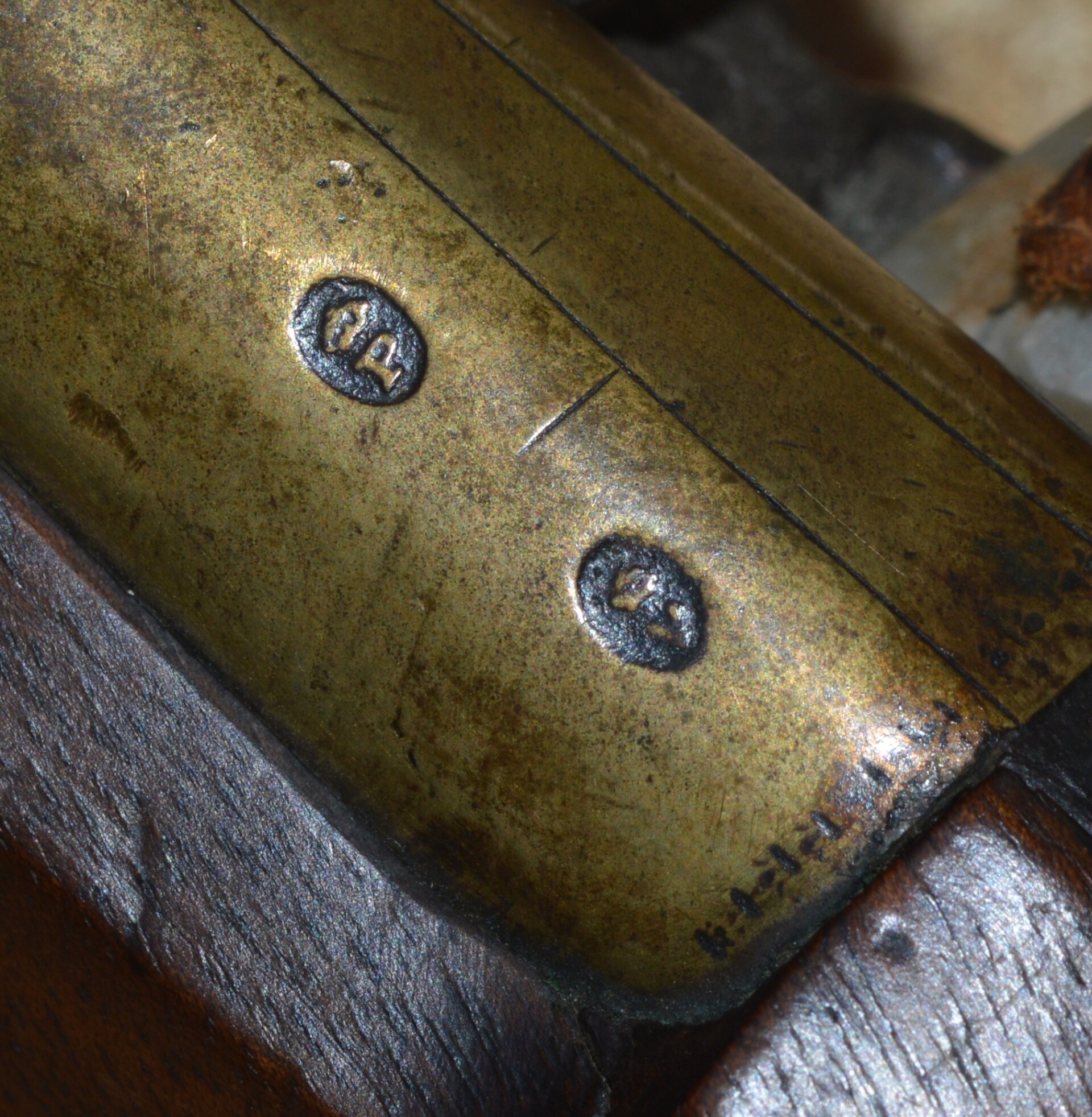 English Brass Barrel Flintlock Pistol, Late 18th C - Image 8