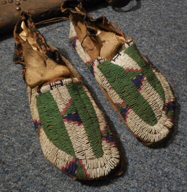 Lakota Sioux Men’s Moccasins from Wounded Knee