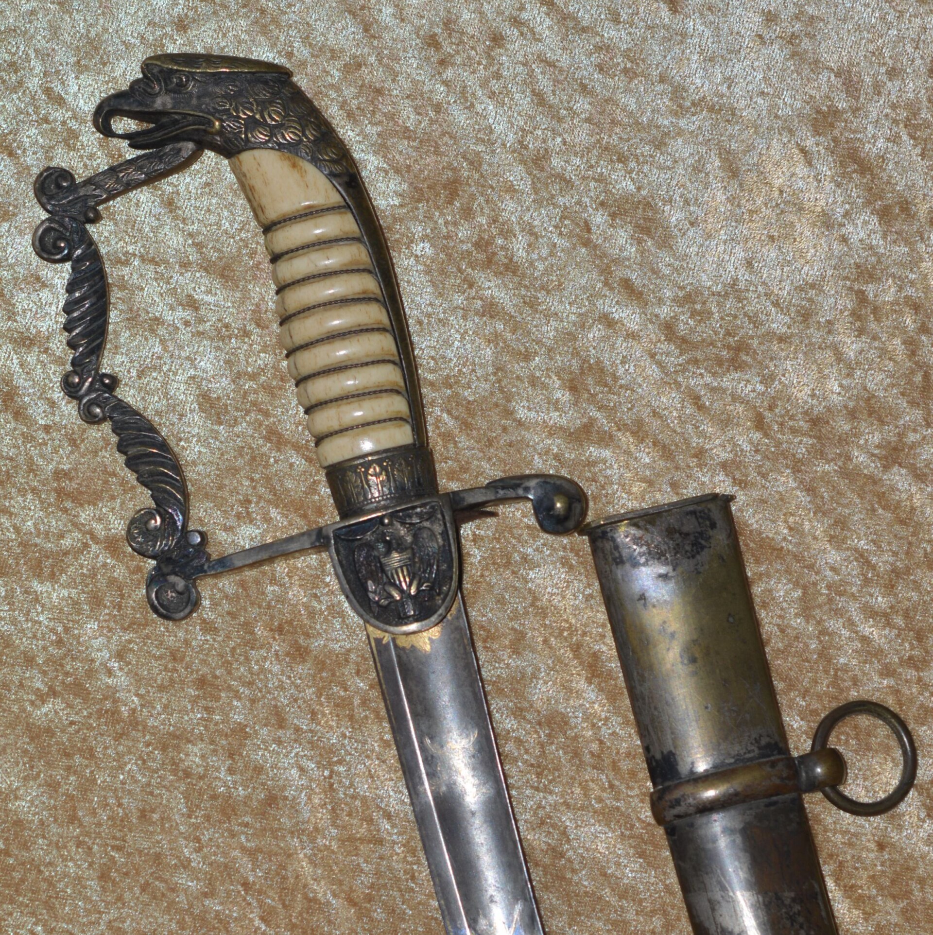 US Eagle Head Mounted Officer’s Sword, ca. 1810
