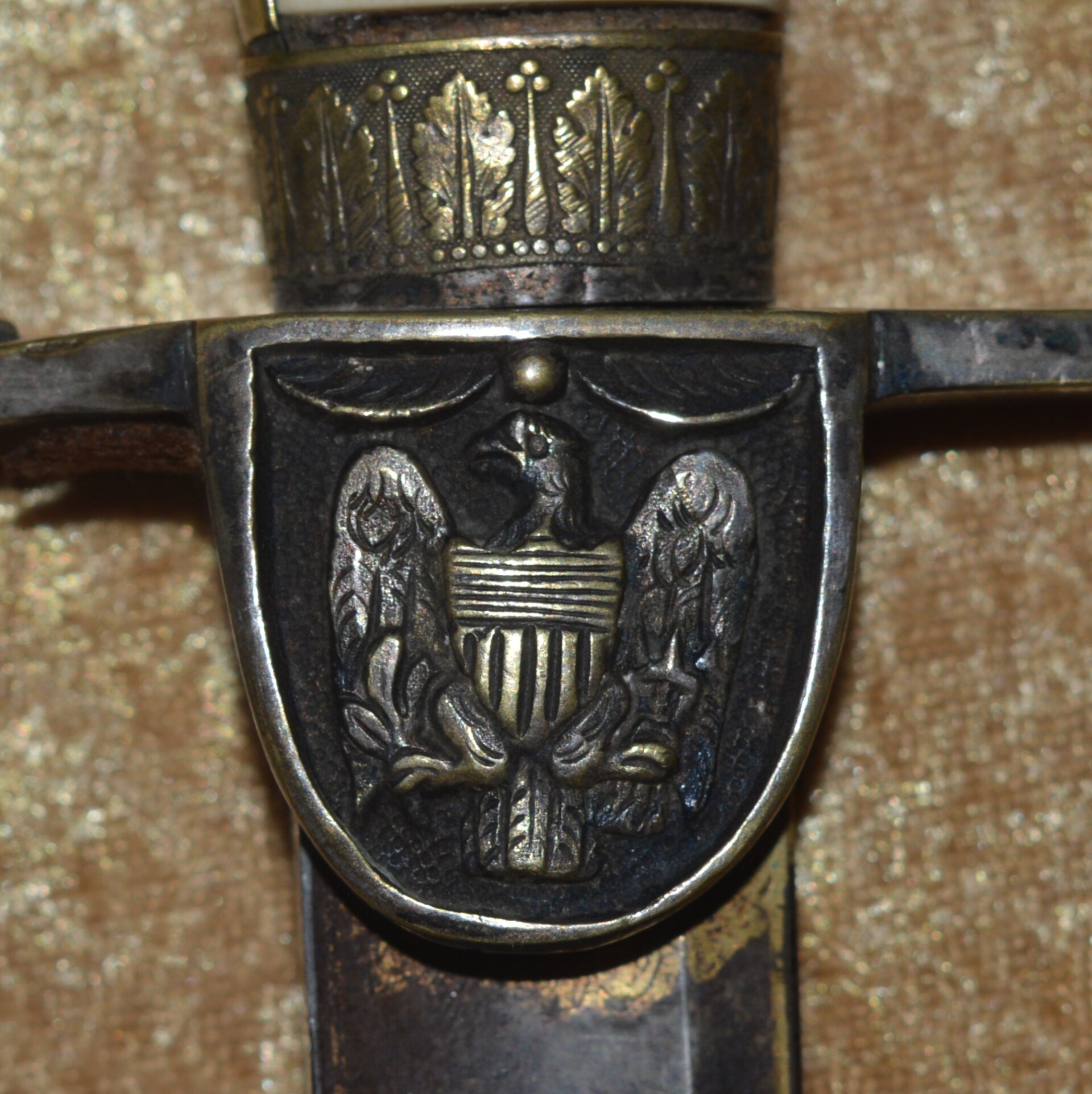 US Eagle Head Mounted Officer’s Sword, ca. 1810 - Image 5