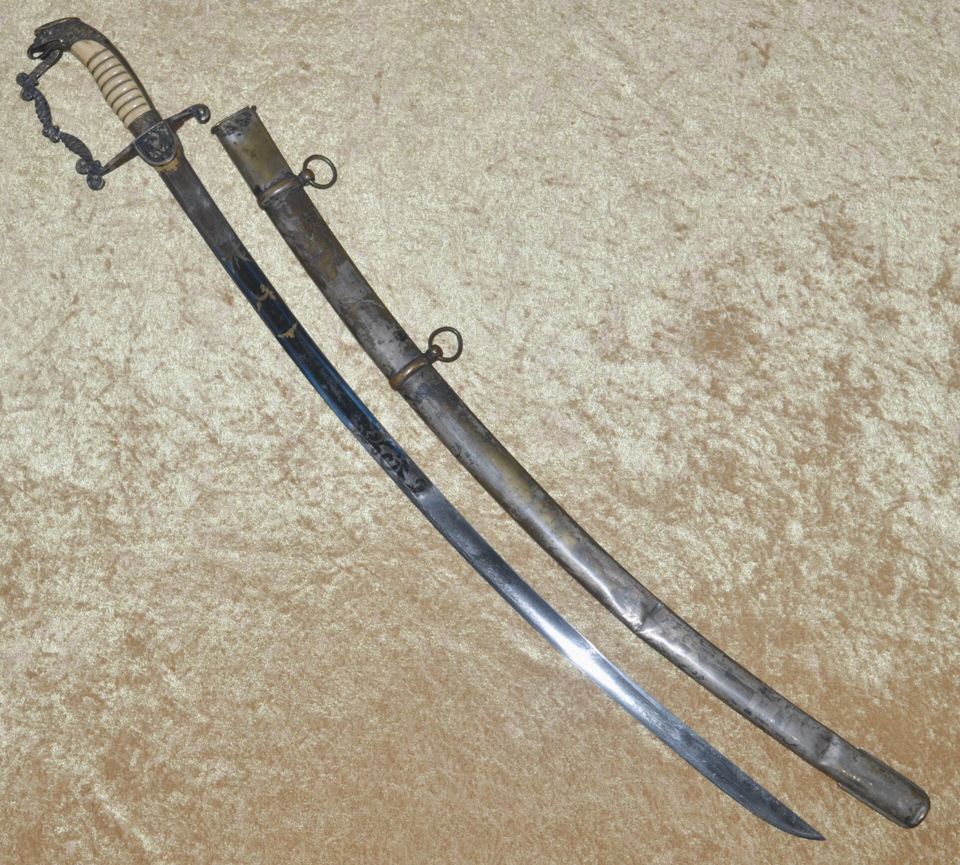US Eagle Head Mounted Officer’s Sword, ca. 1810 - Image 14