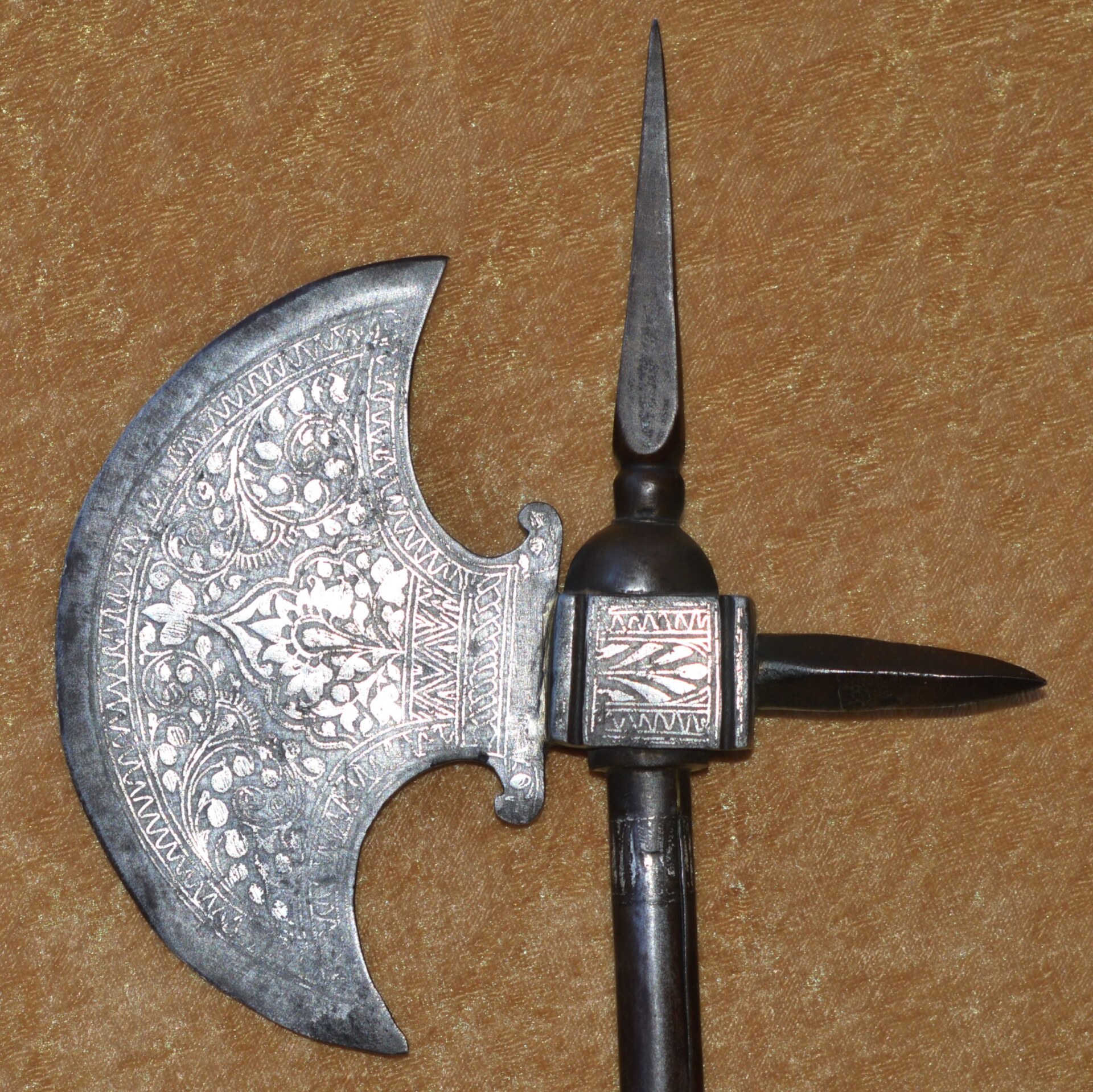 Indian Combination Tabar Axe and Spike Dagger, 19th C - Image 3