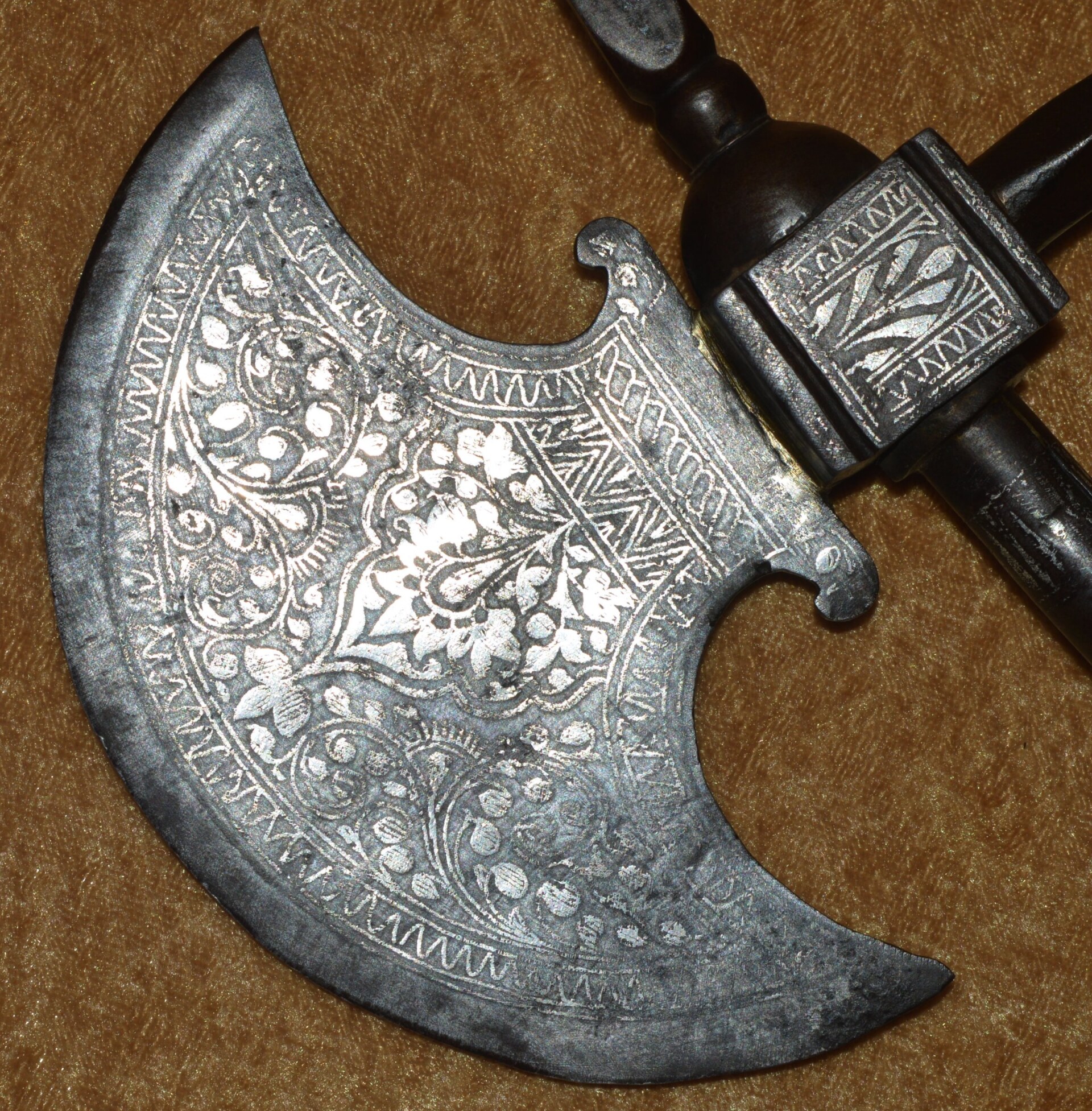 Indian Combination Tabar Axe and Spike Dagger, 19th C - Image 6
