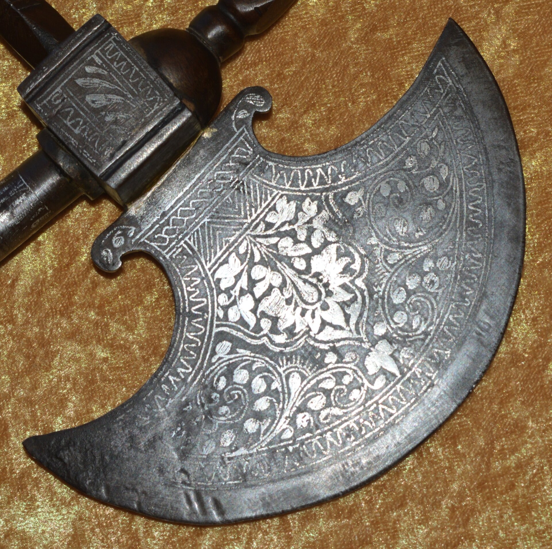 Indian Combination Tabar Axe and Spike Dagger, 19th C - Image 7