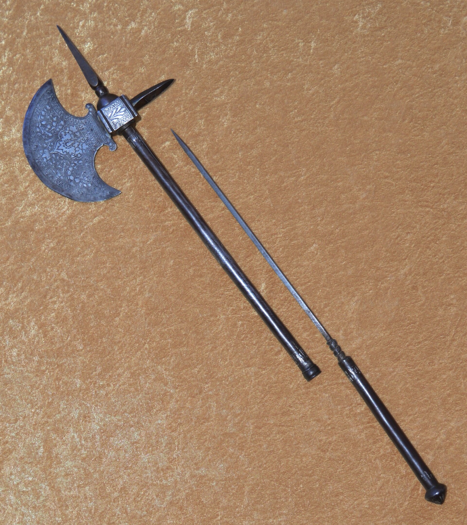 Indian Combination Tabar Axe and Spike Dagger, 19th C