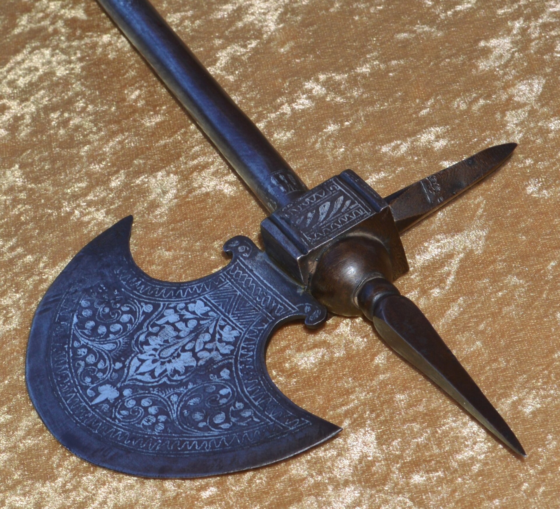 Indian Combination Tabar Axe and Spike Dagger, 19th C - Image 8