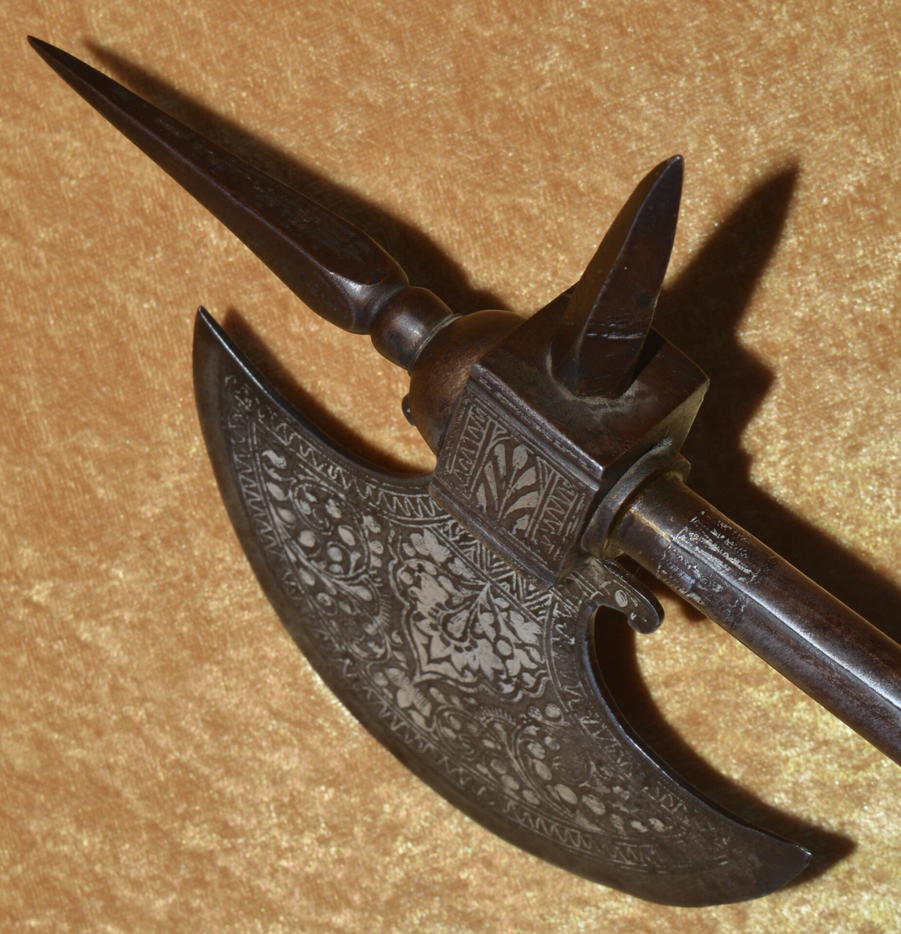 Indian Combination Tabar Axe and Spike Dagger, 19th C - Image 10