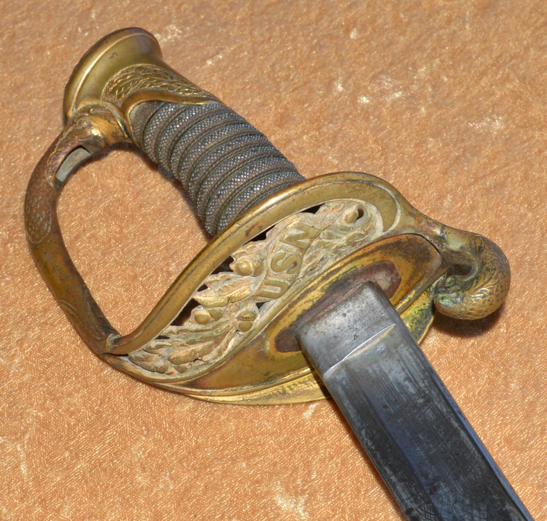 Pre-Civil War US M1852 Naval Officer’s Sword by Ames - Image 3