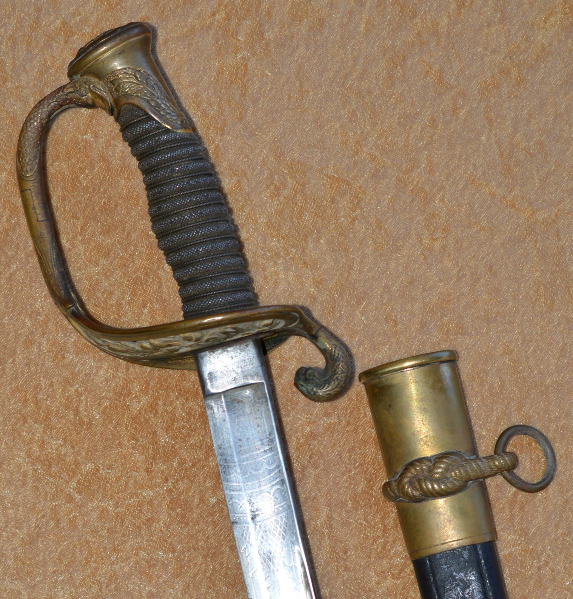 Pre-Civil War US M1852 Naval Officer’s Sword by Ames